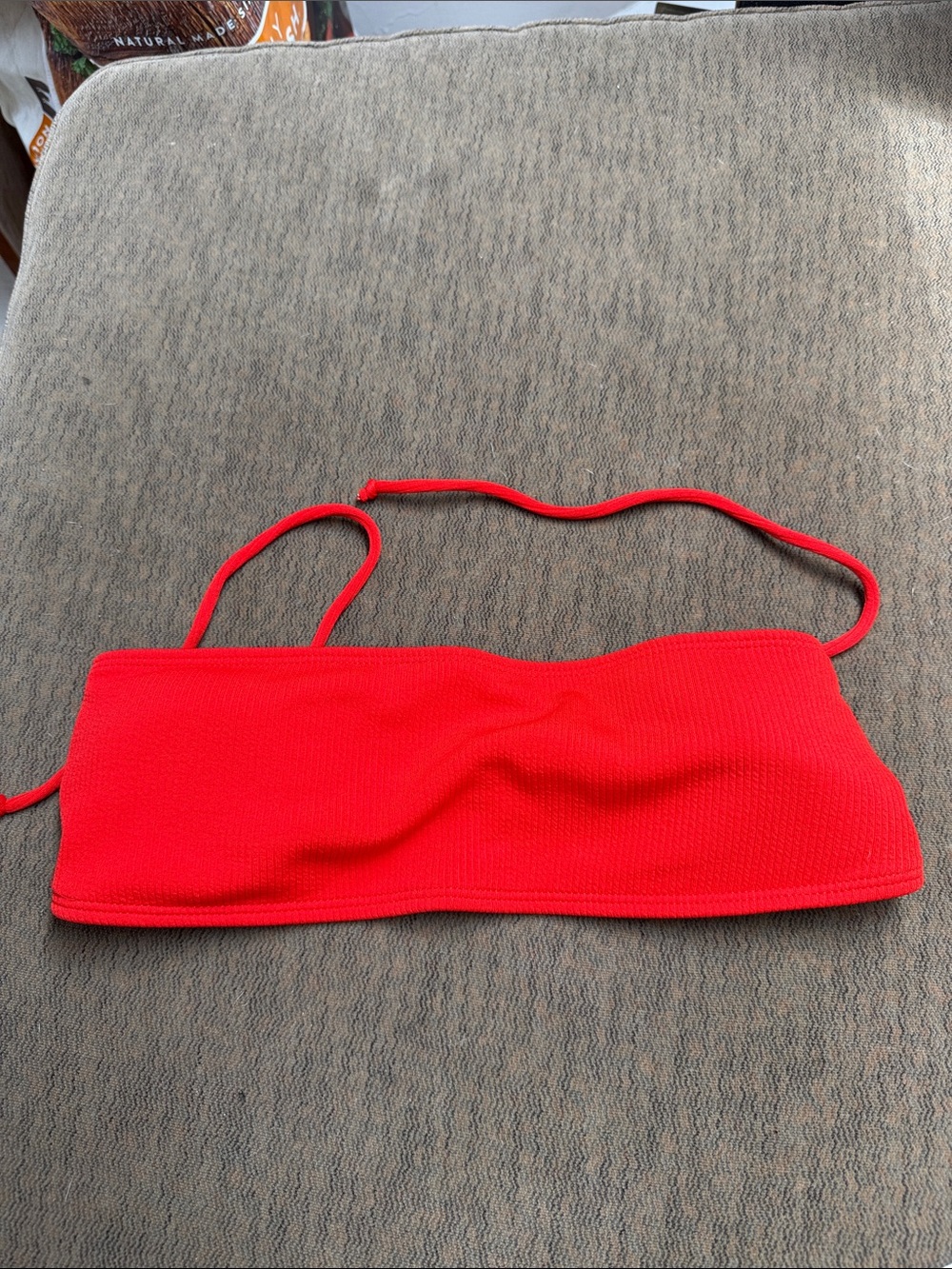 Red Strapless Bikini Bandeau Top
